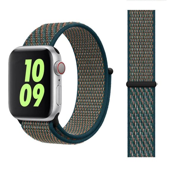 NEW[BAND] Crimson Green Strap Loop For Apple Watch - Picture 1 of 5